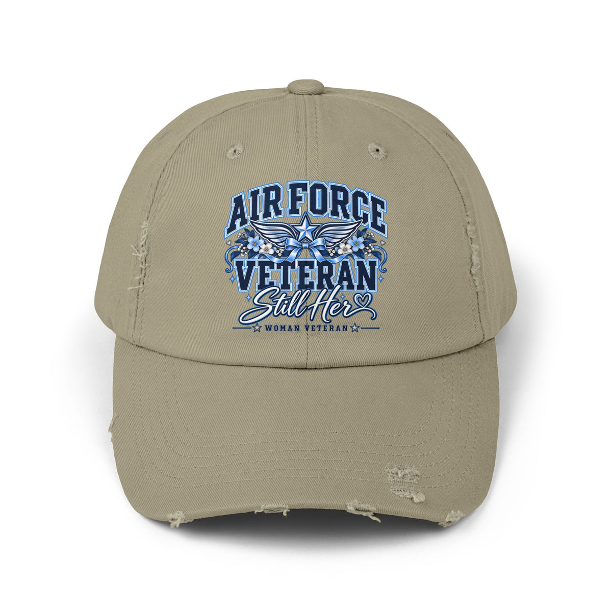 Air Force Veteran | Still Her Floral Distressed Cap