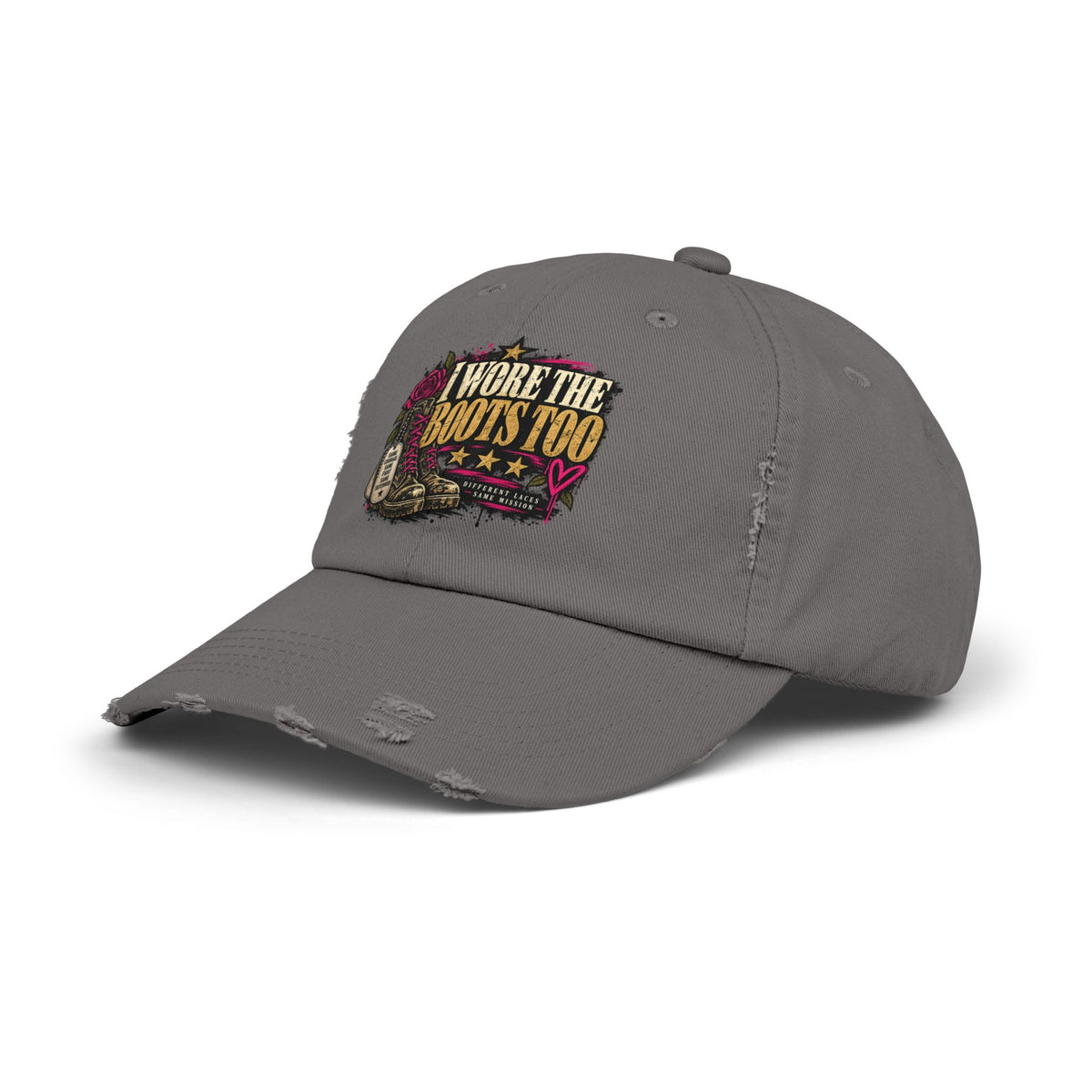 I Wore the Boots Too | Distressed Rebellion Veteran Cap