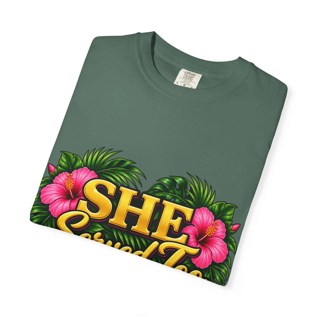 She Served Too | Pink Hibiscus Women Veteran Tee