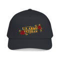 U.S. Army Veteran | Red Rose Floral Mid-Profile Cap