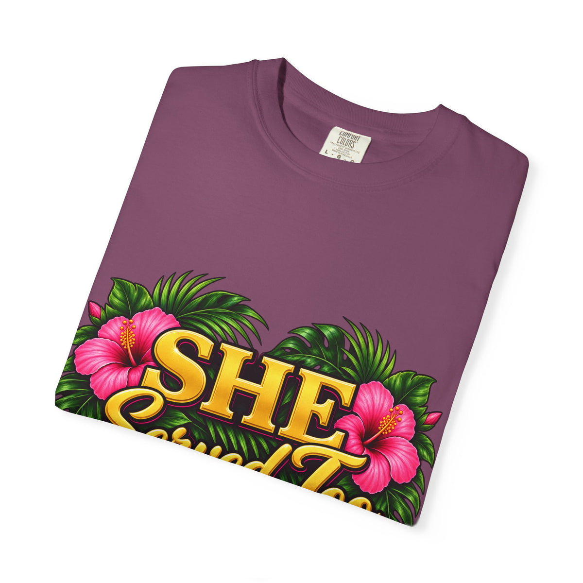 She Served Too | Pink Hibiscus Women Veteran Tee