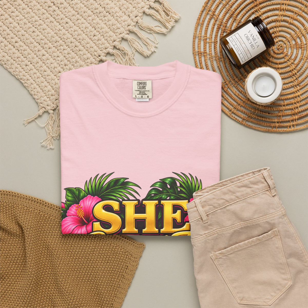 She Served Too | Pink Hibiscus Women Veteran Tee