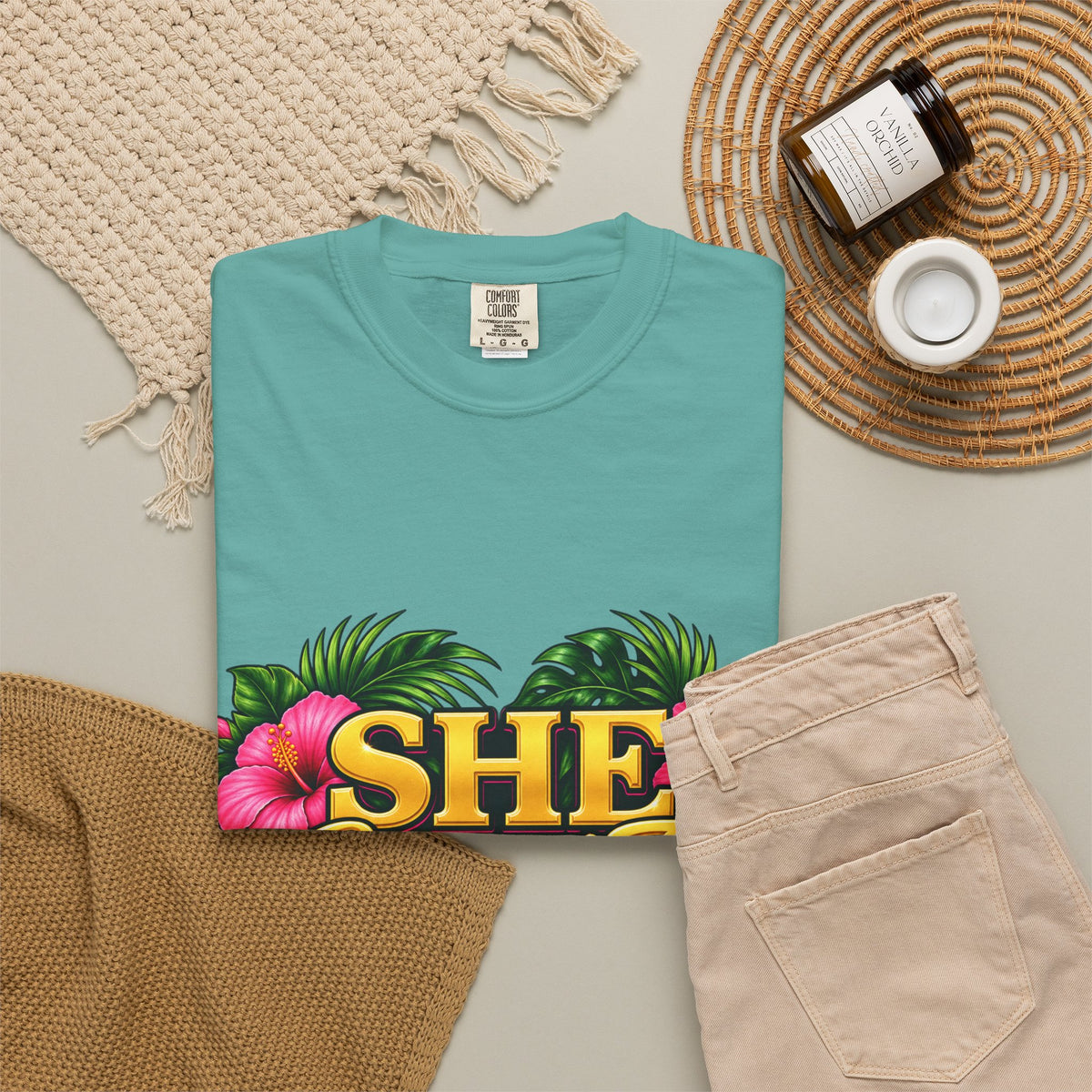 She Served Too | Pink Hibiscus Women Veteran Tee