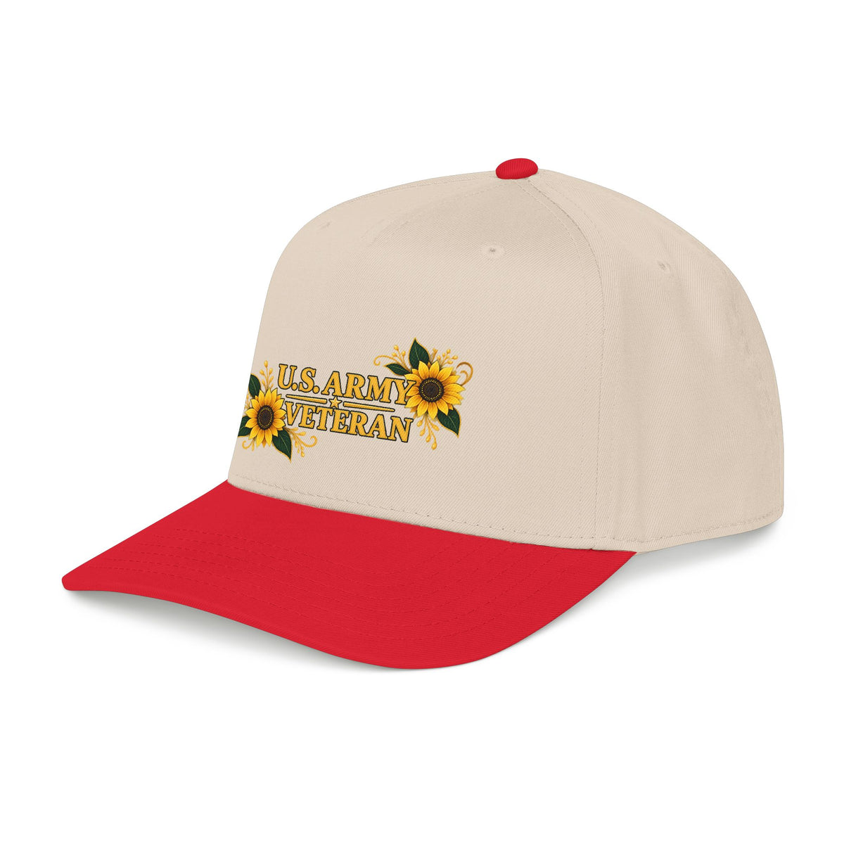 U.S. Army Veteran | Sunflower Mid-Profile Cap