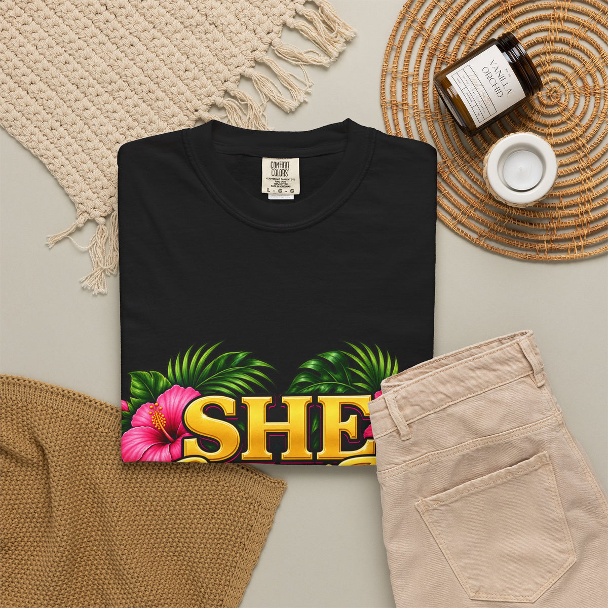 She Served Too | Pink Hibiscus Women Veteran Tee