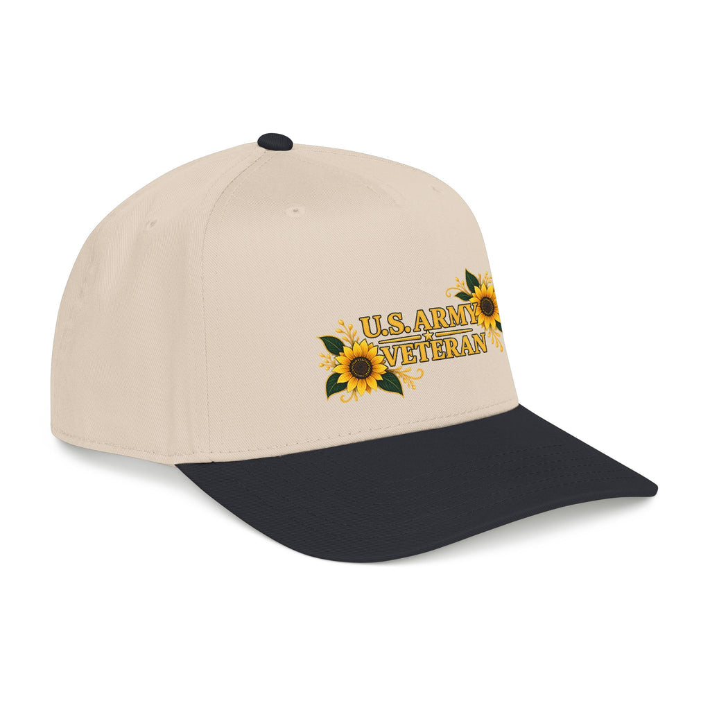 U.S. Army Veteran | Sunflower Mid-Profile Cap