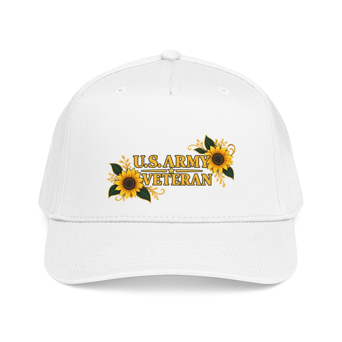 U.S. Army Veteran | Sunflower Mid-Profile Cap