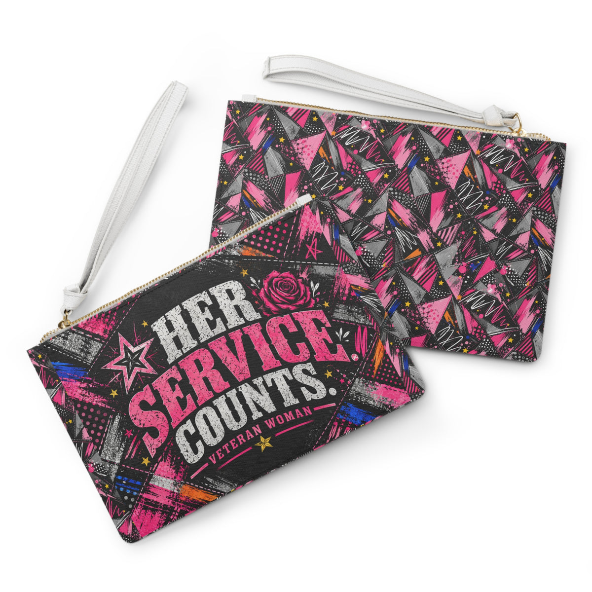 Her Service Counts | Pink Rebel Veteran Clutch