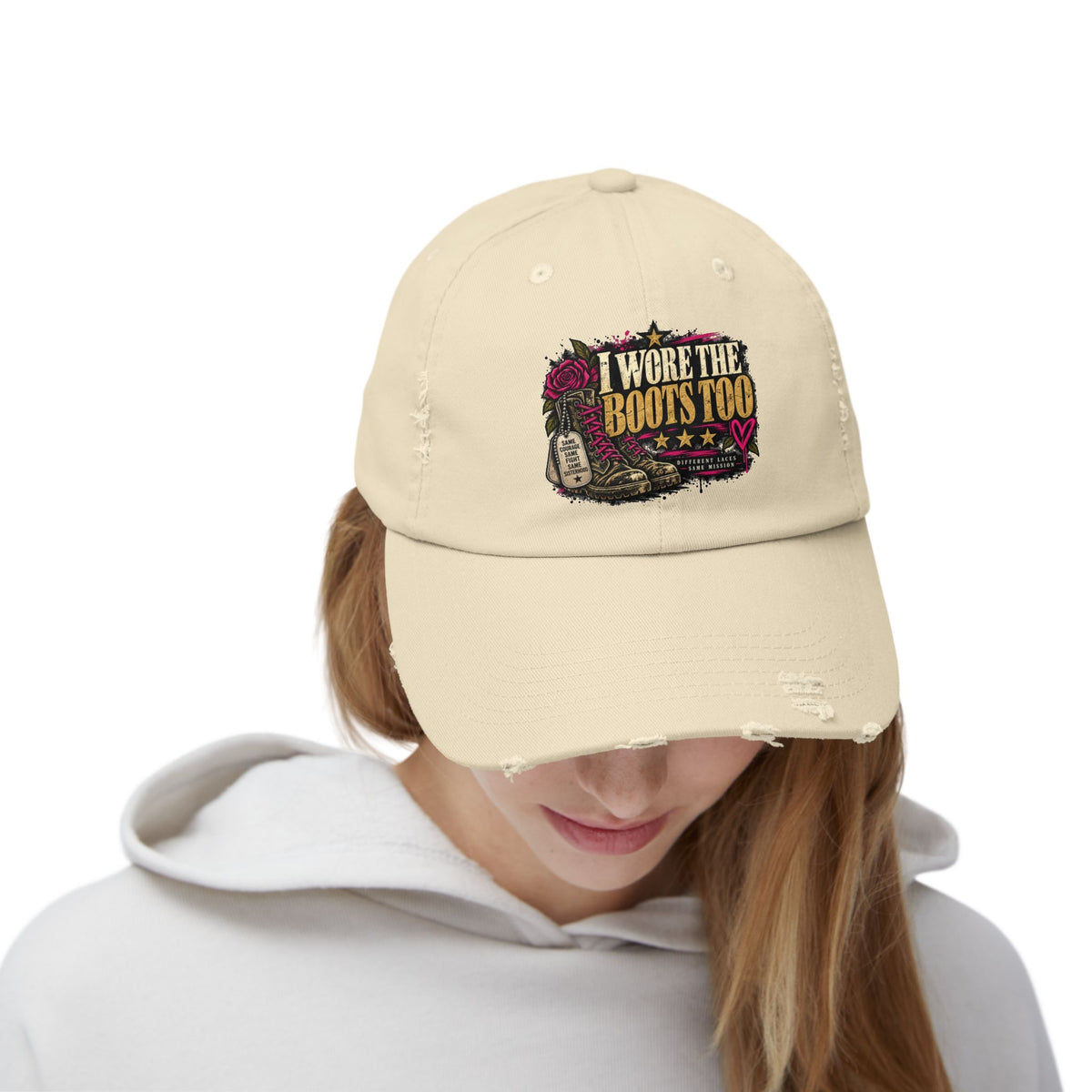 I Wore the Boots Too | Distressed Rebellion Veteran Cap