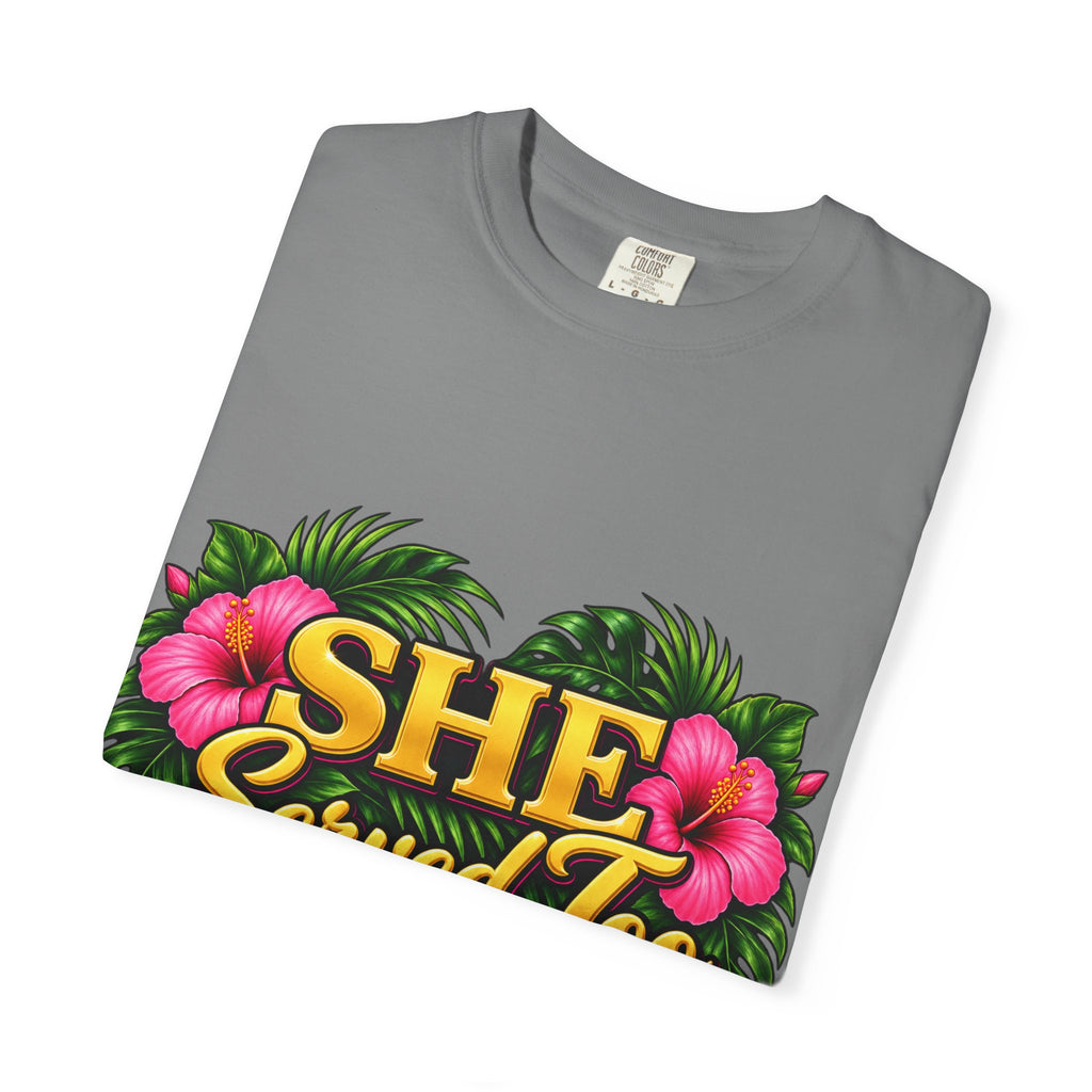 She Served Too | Pink Hibiscus Women Veteran Tee