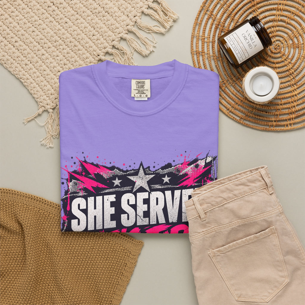 She Served. She's Tired. | Women Veteran Tee