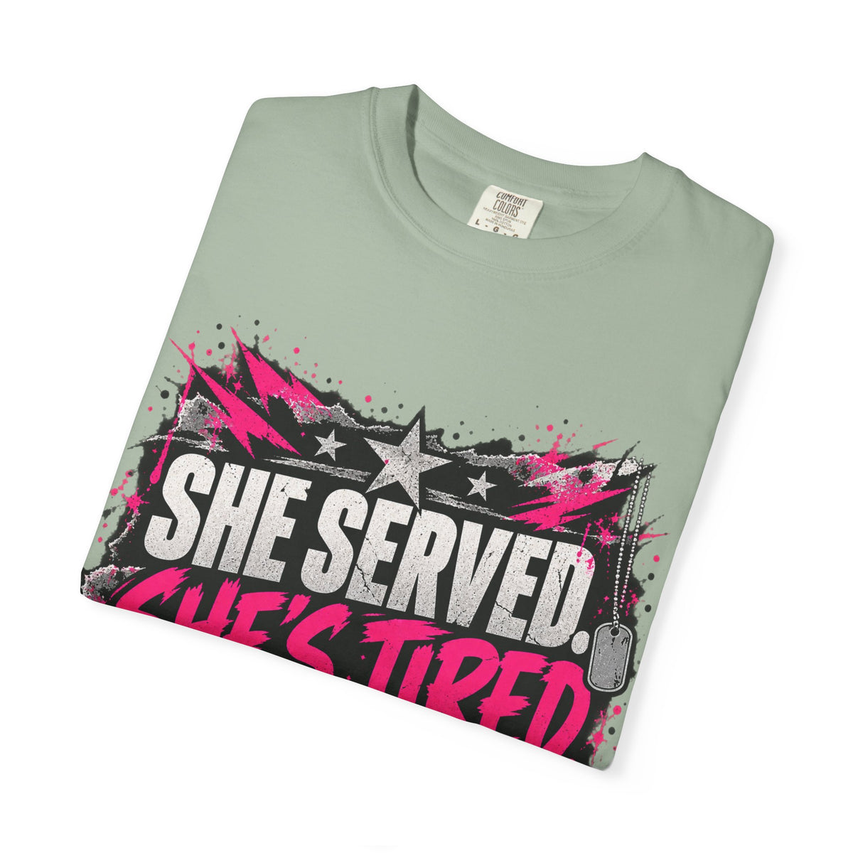She Served. She's Tired. | Women Veteran Tee