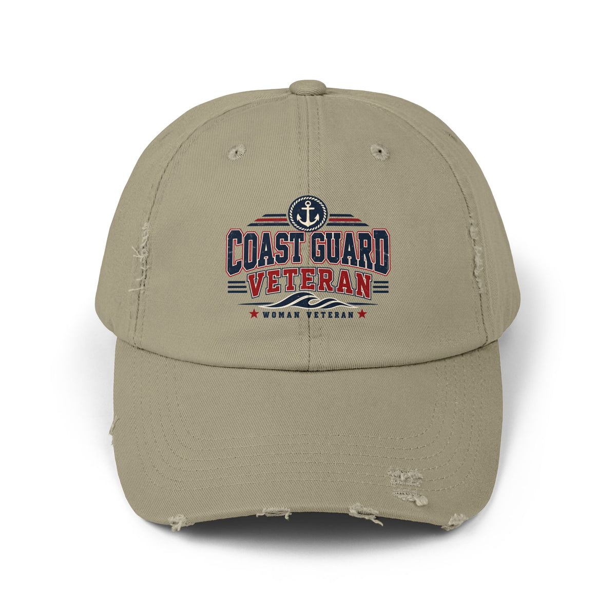Coast Guard Veteran | Distressed Women Veteran Cap