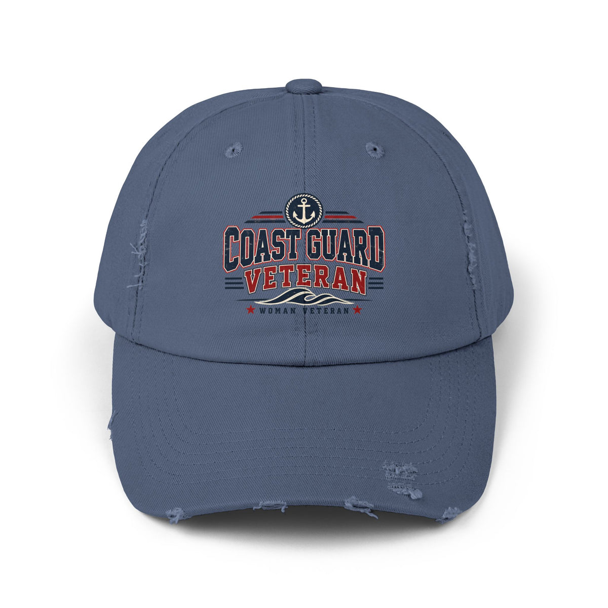 Coast Guard Veteran | Distressed Women Veteran Cap