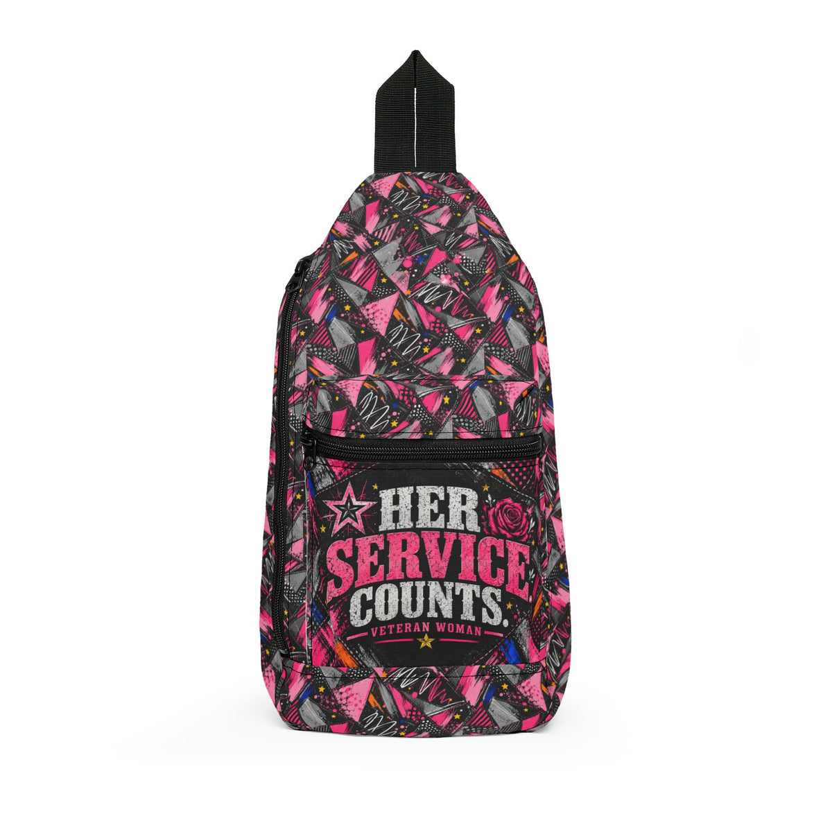 Her Service Counts | Pink Rebel Veteran Sling Bag