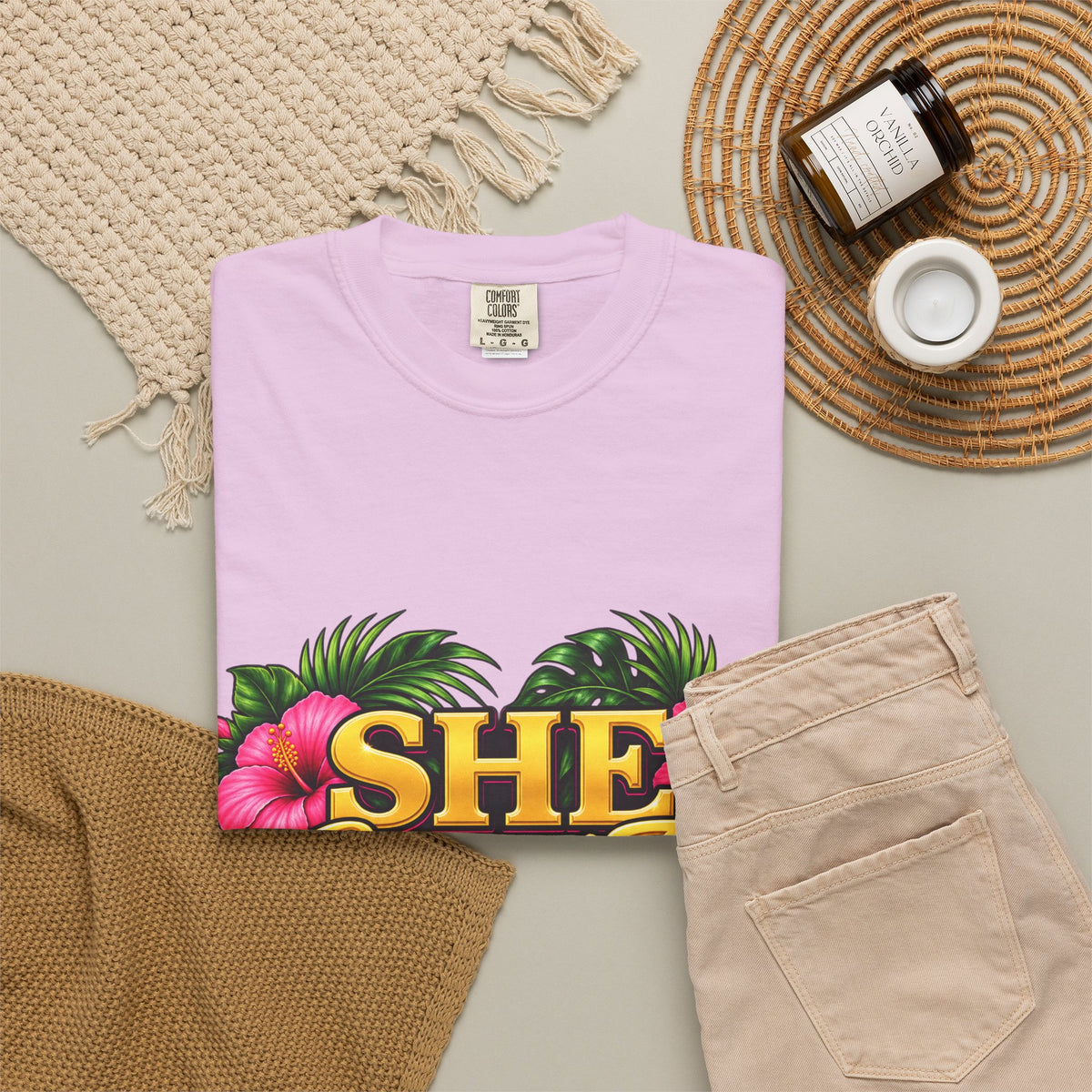She Served Too | Pink Hibiscus Women Veteran Tee
