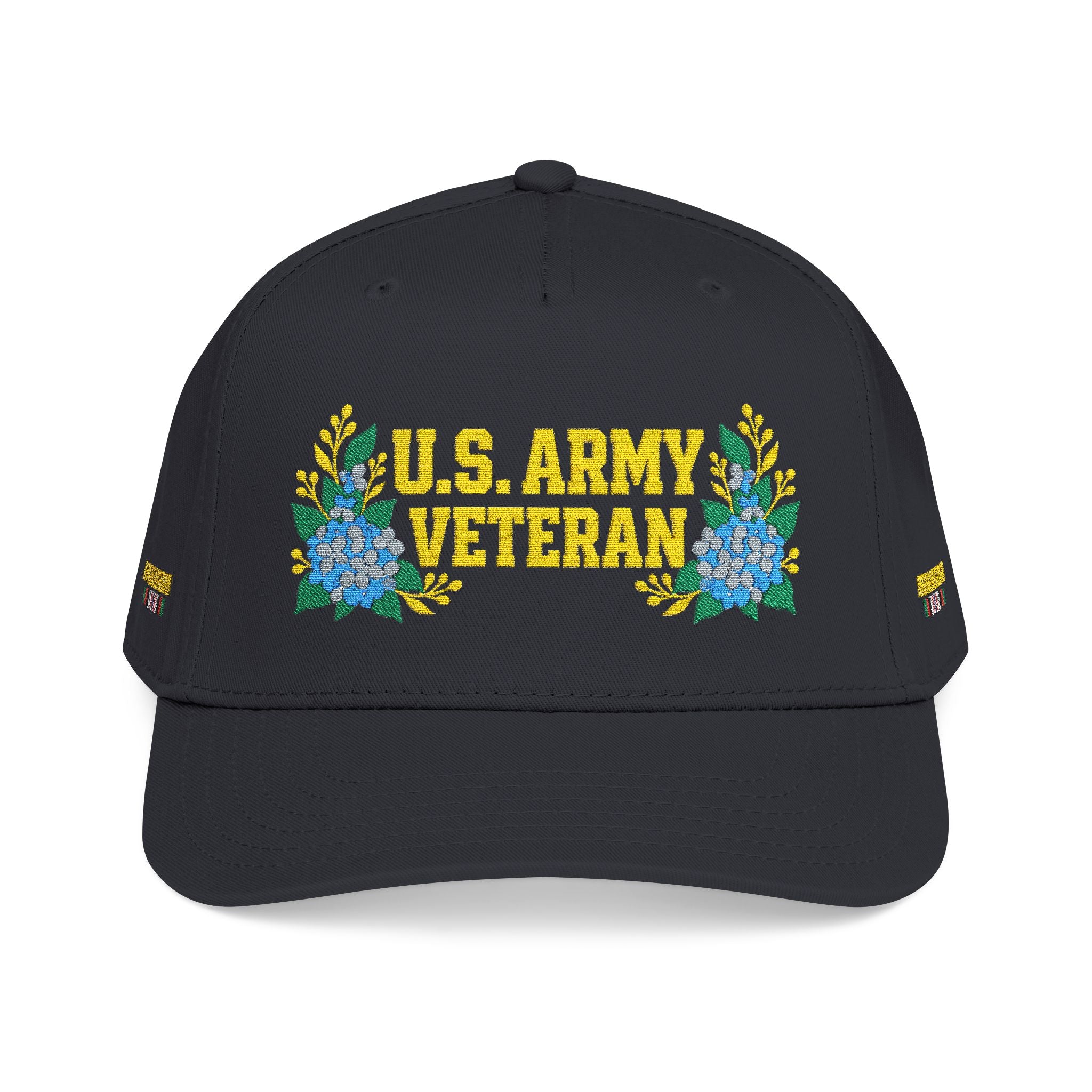 Still Her — U.S. Army Veteran Floral Hat | Blue Hydrangea