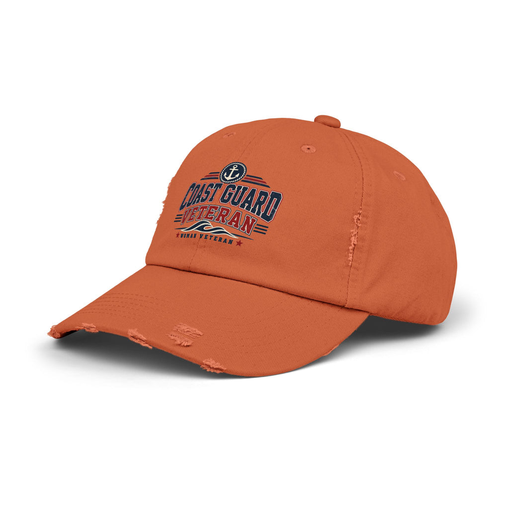 Coast Guard Veteran | Distressed Women Veteran Cap