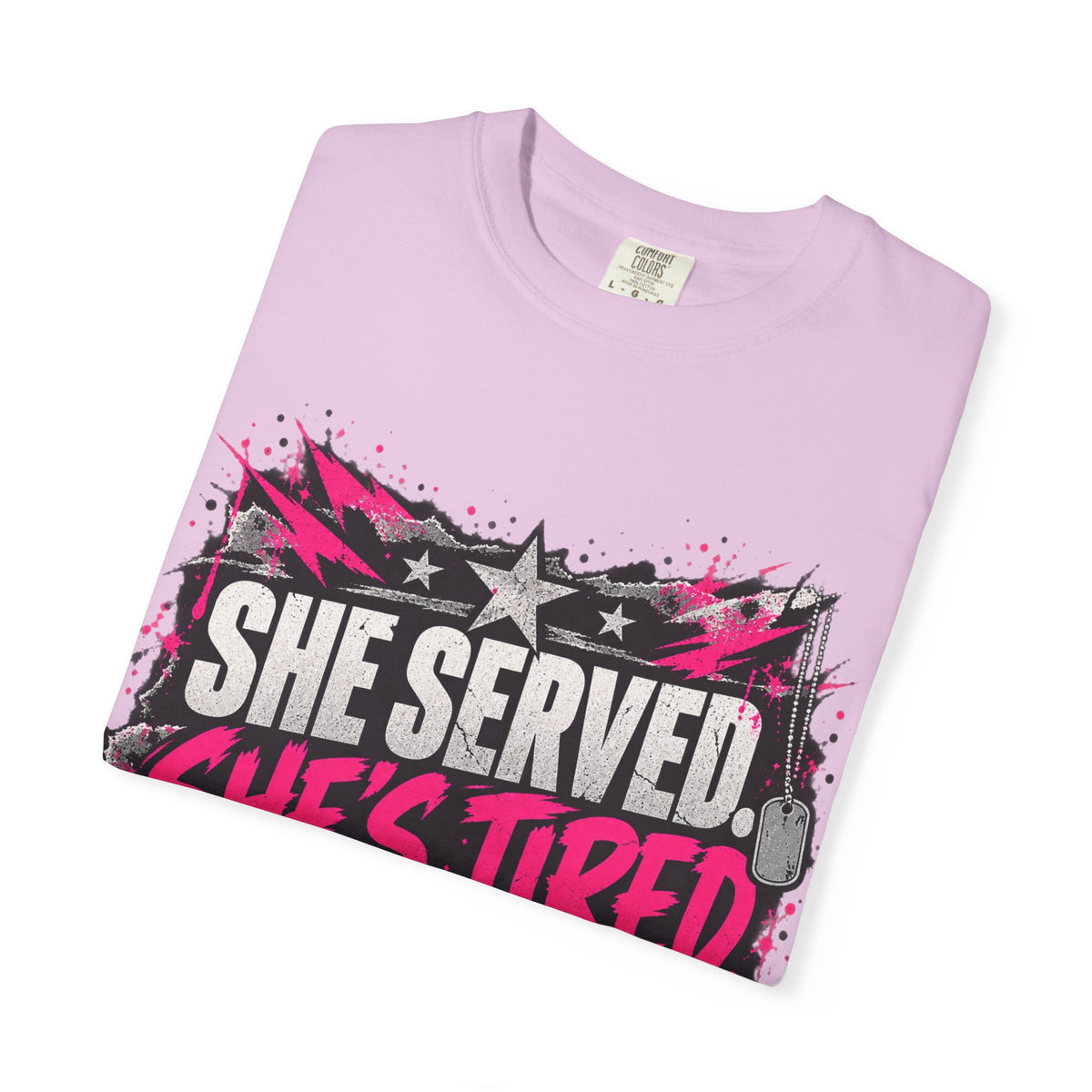 She Served. She's Tired. | Women Veteran Tee