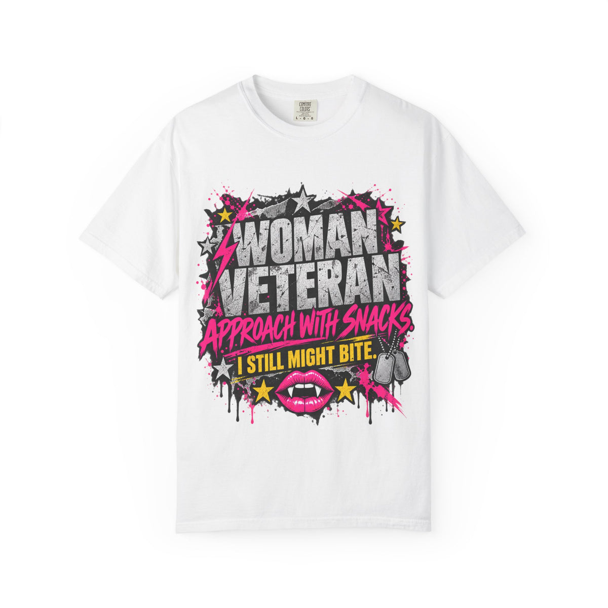 Approach With Snacks. I Still Might Bite. | Disgruntled Veteran Tee
