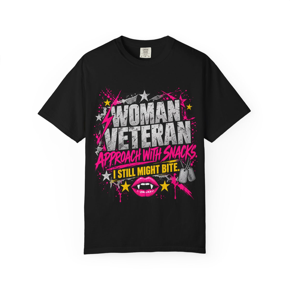 Approach With Snacks. I Still Might Bite. | Disgruntled Veteran Tee