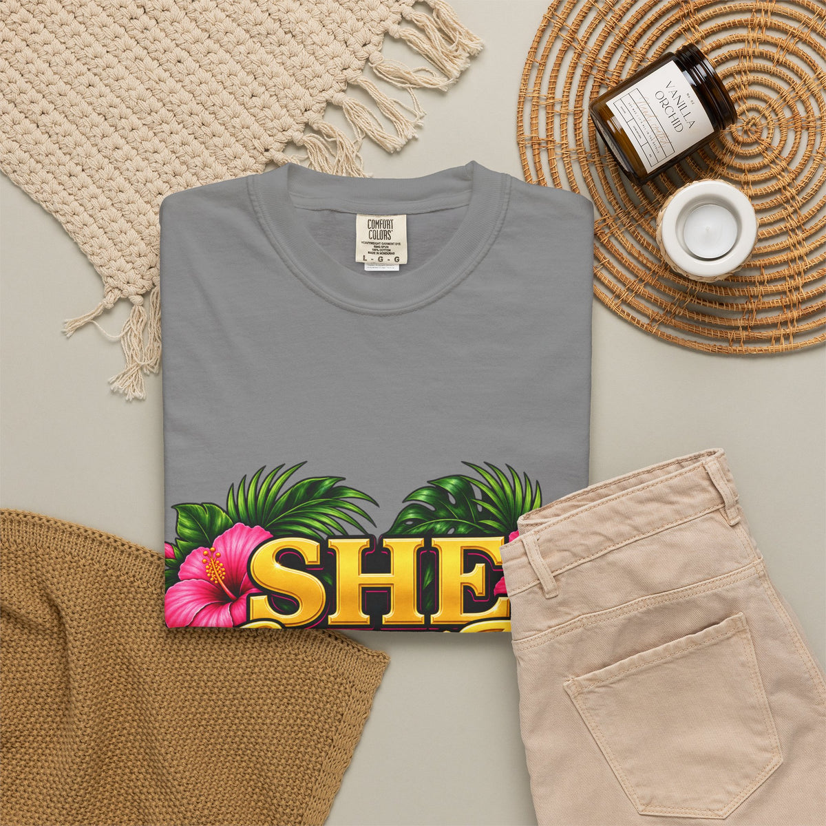 She Served Too | Pink Hibiscus Women Veteran Tee