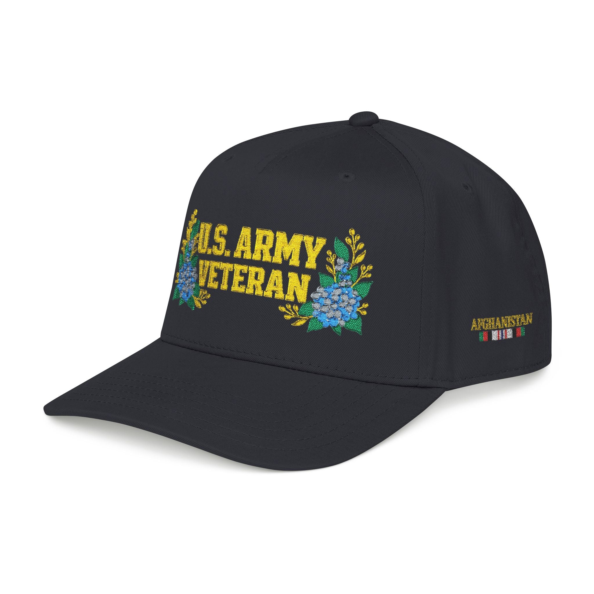 Still Her — U.S. Army Veteran Floral Hat | Blue Hydrangea