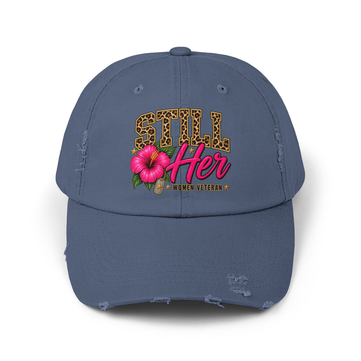 Still Her | Floral Distressed Women Veteran Cap
