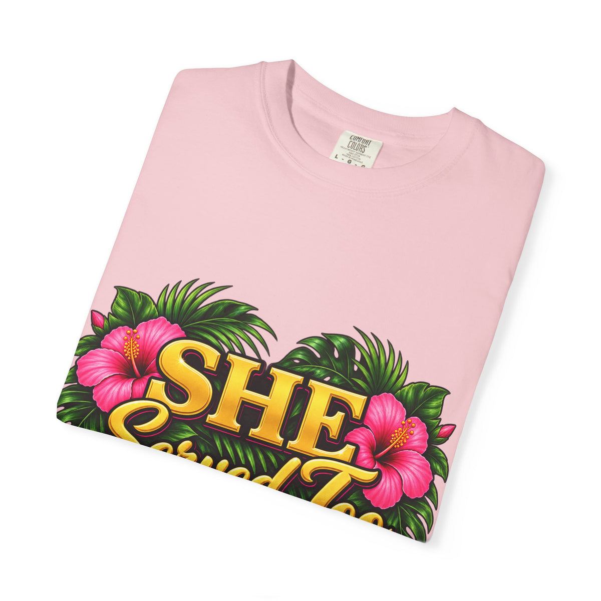 She Served Too | Pink Hibiscus Women Veteran Tee