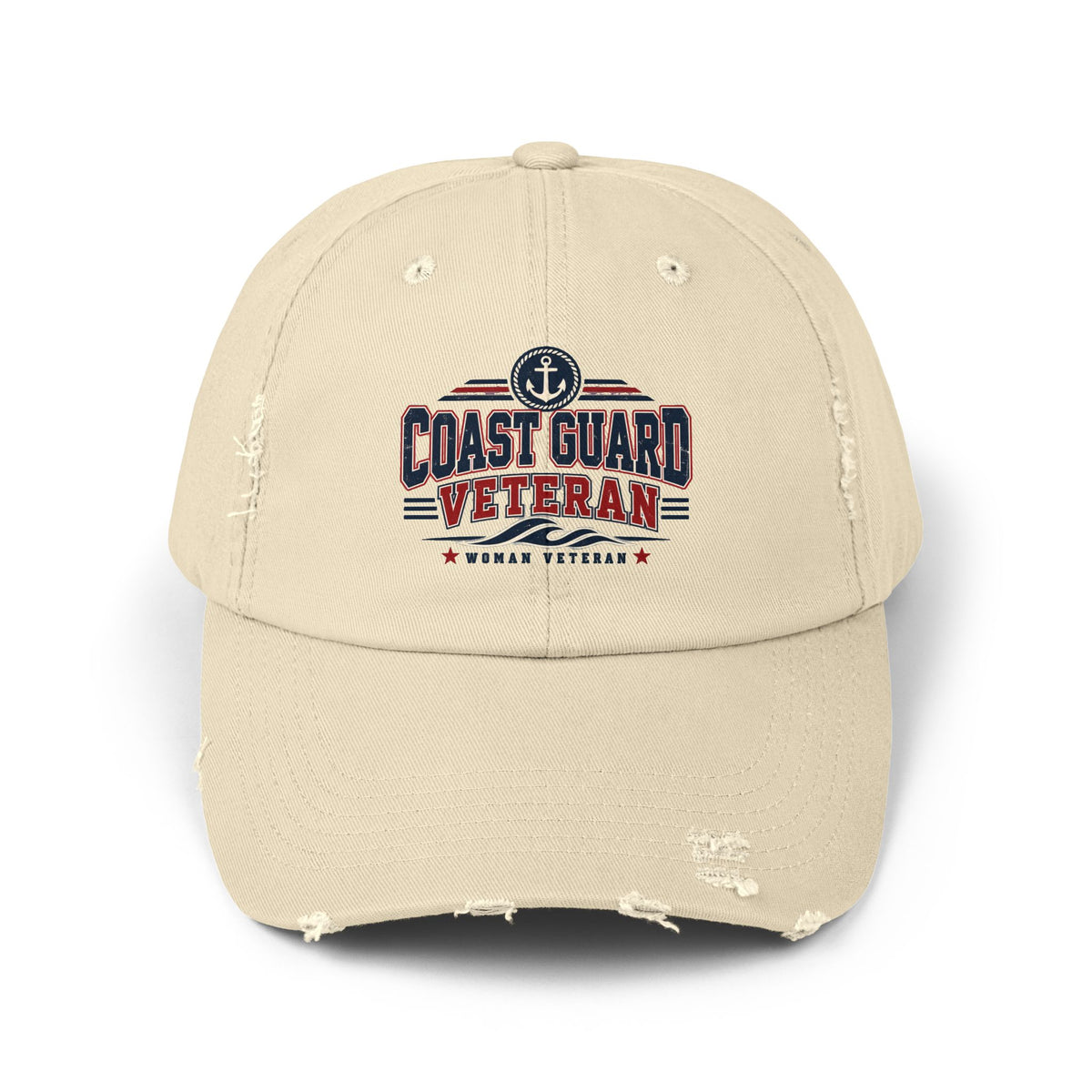 Coast Guard Veteran | Distressed Women Veteran Cap