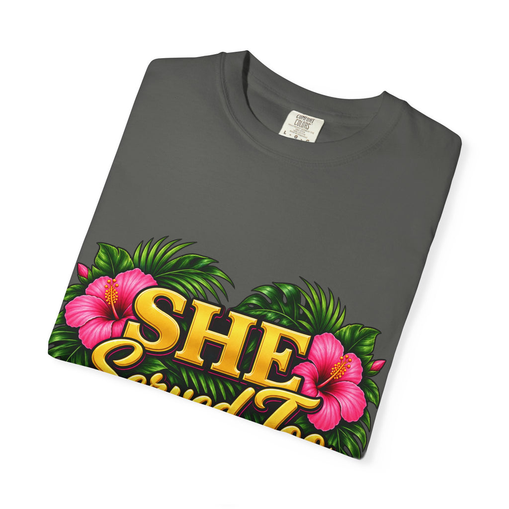 She Served Too | Pink Hibiscus Women Veteran Tee