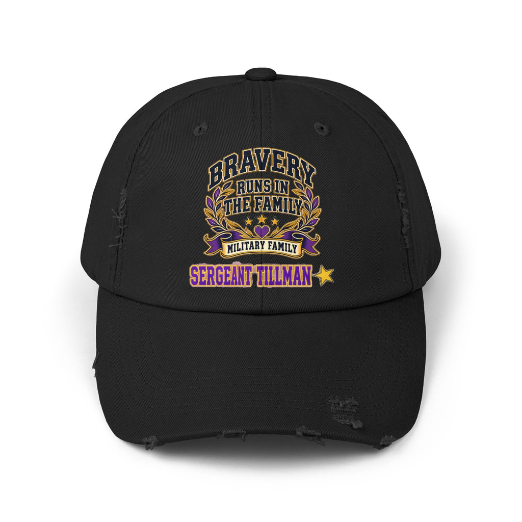Bravery Runs in the Family | Personalized Distressed Cap | Tillman Design