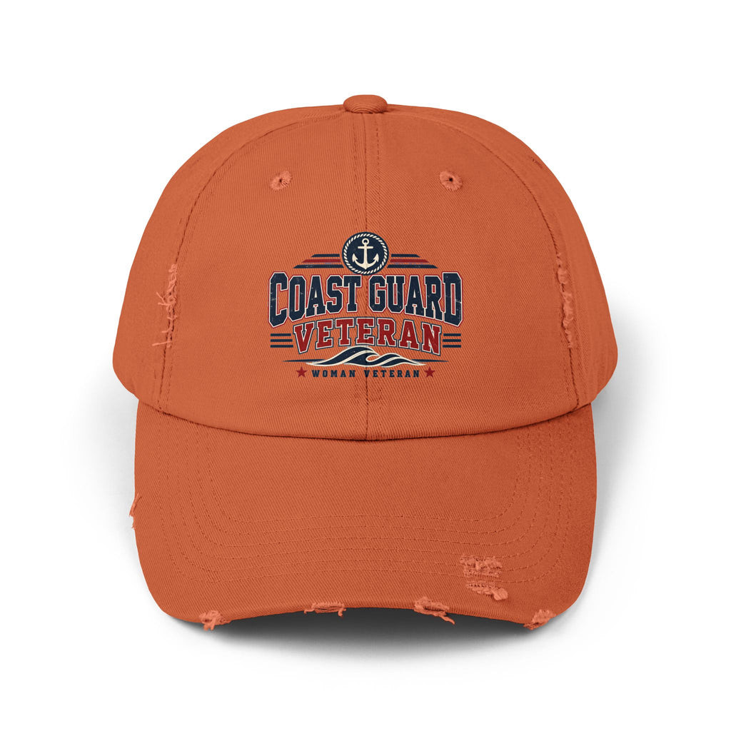 Coast Guard Veteran | Distressed Women Veteran Cap