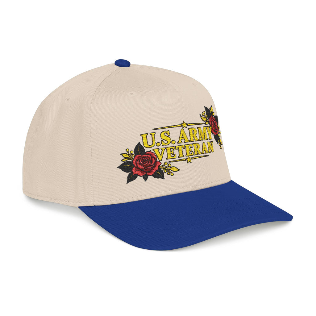 Bold Red Roses | U.S. Army Veteran Cap