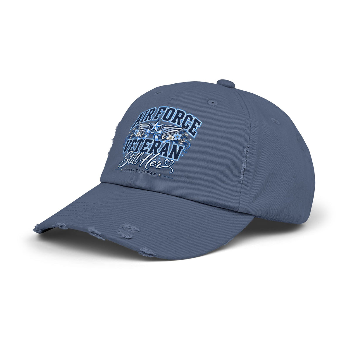 Air Force Veteran | Still Her Floral Distressed Cap