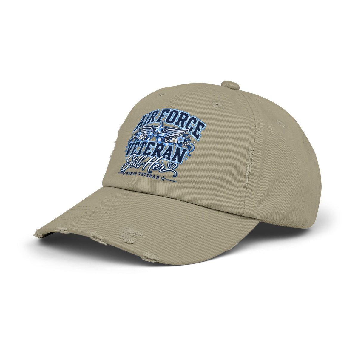 Air Force Veteran | Still Her Floral Distressed Cap