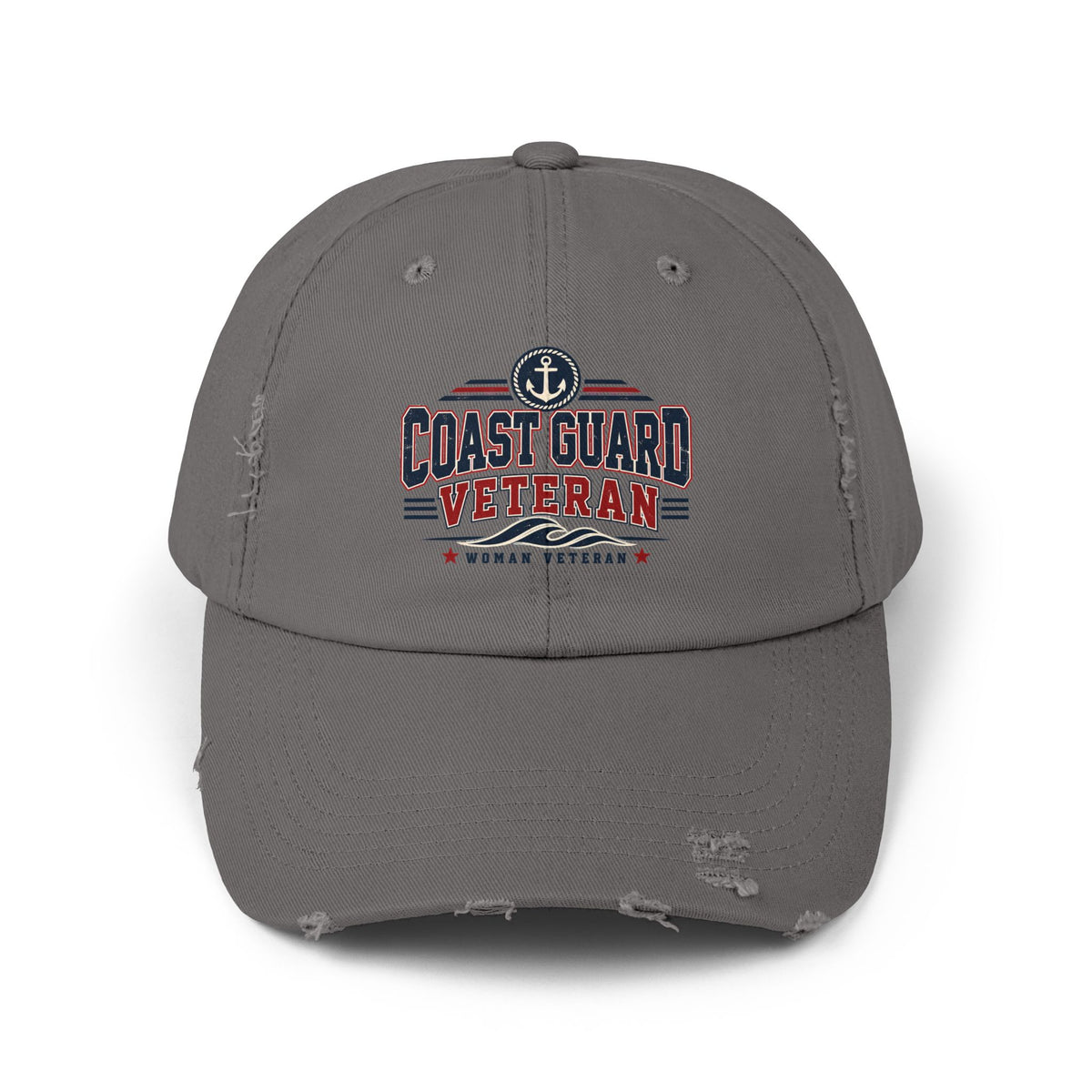 Coast Guard Veteran | Distressed Women Veteran Cap