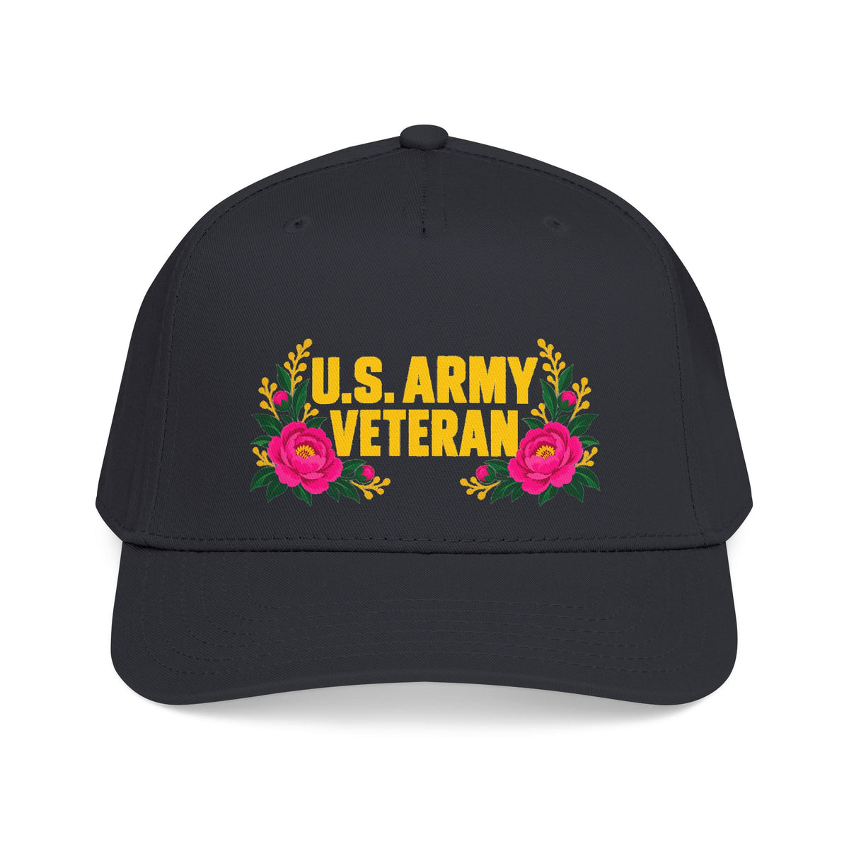 U.S. Army Veteran | Pink Floral Mid-Profile Cap