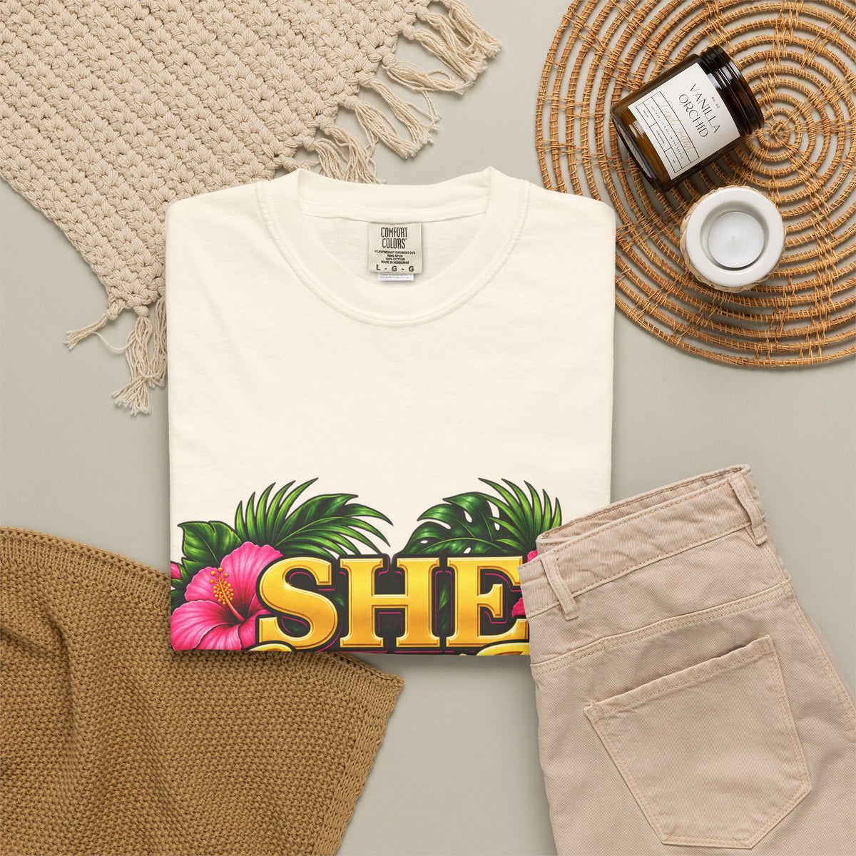 She Served Too | Pink Hibiscus Women Veteran Tee