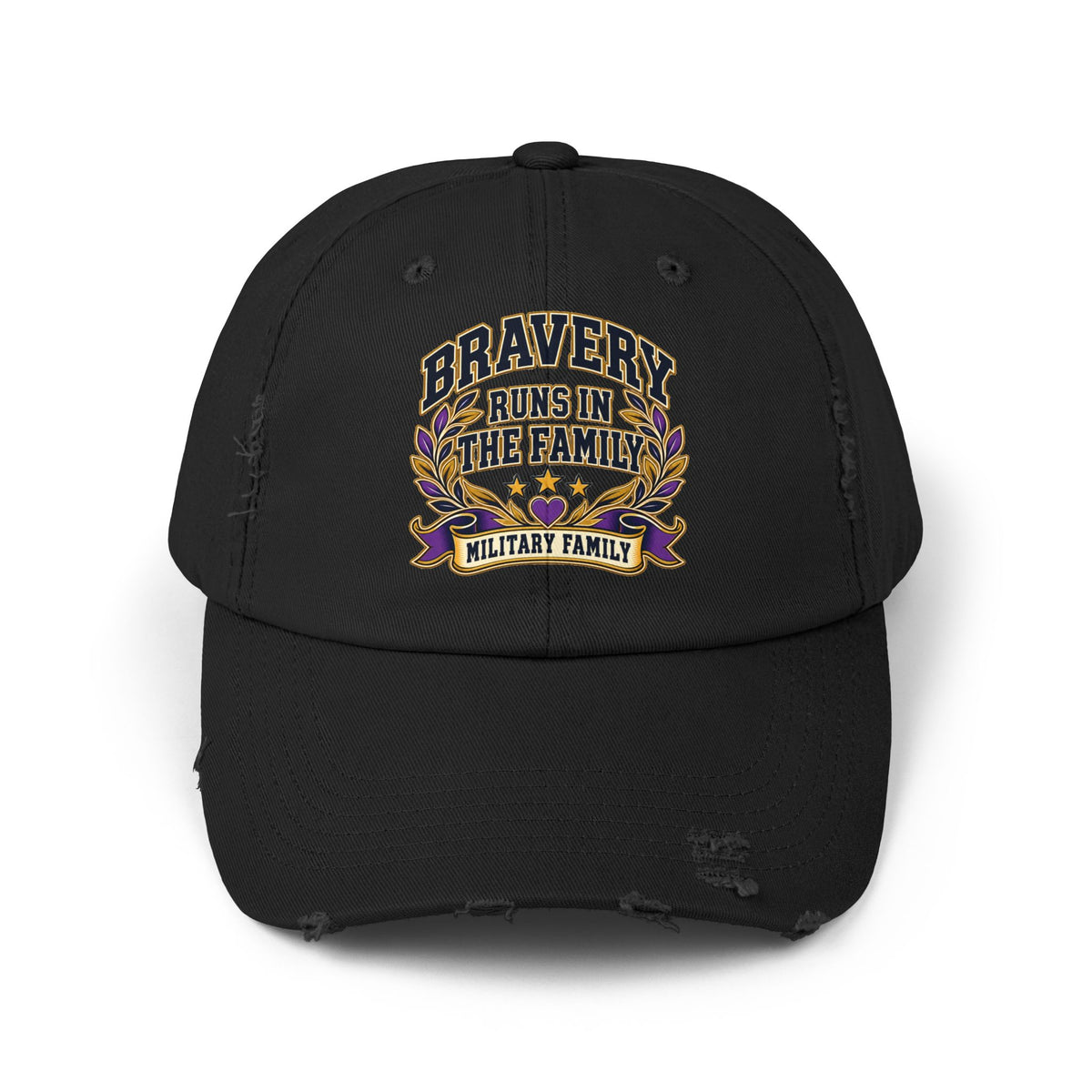 Bravery Runs in the Family | Military Family Distressed Cap
