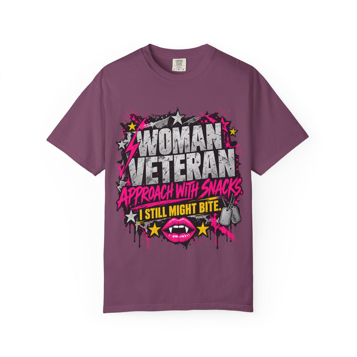 Approach With Snacks. I Still Might Bite. | Disgruntled Veteran Tee