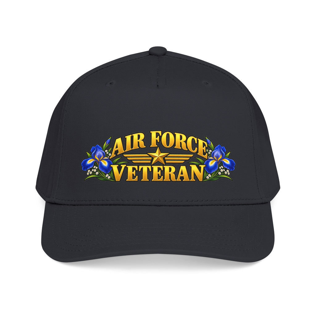 Air Force Veteran | Blue Iris Floral Mid-Profile Cap
