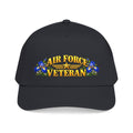 Air Force Veteran | Blue Iris Floral Mid-Profile Cap