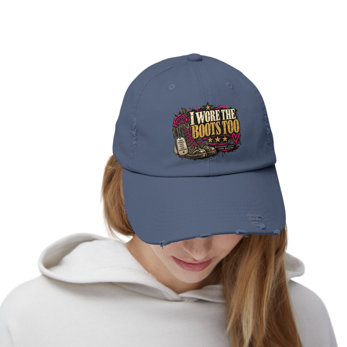 I Wore the Boots Too | Distressed Rebellion Veteran Cap