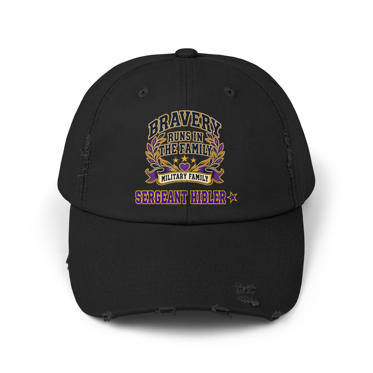 Bravery Runs in the Family | Personalized Distressed Cap | Hibler Design