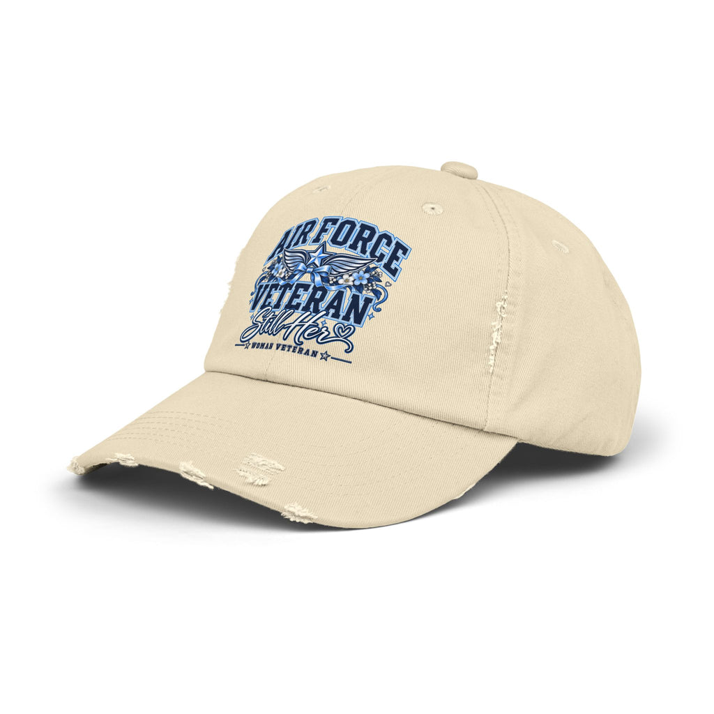 Air Force Veteran | Still Her Floral Distressed Cap