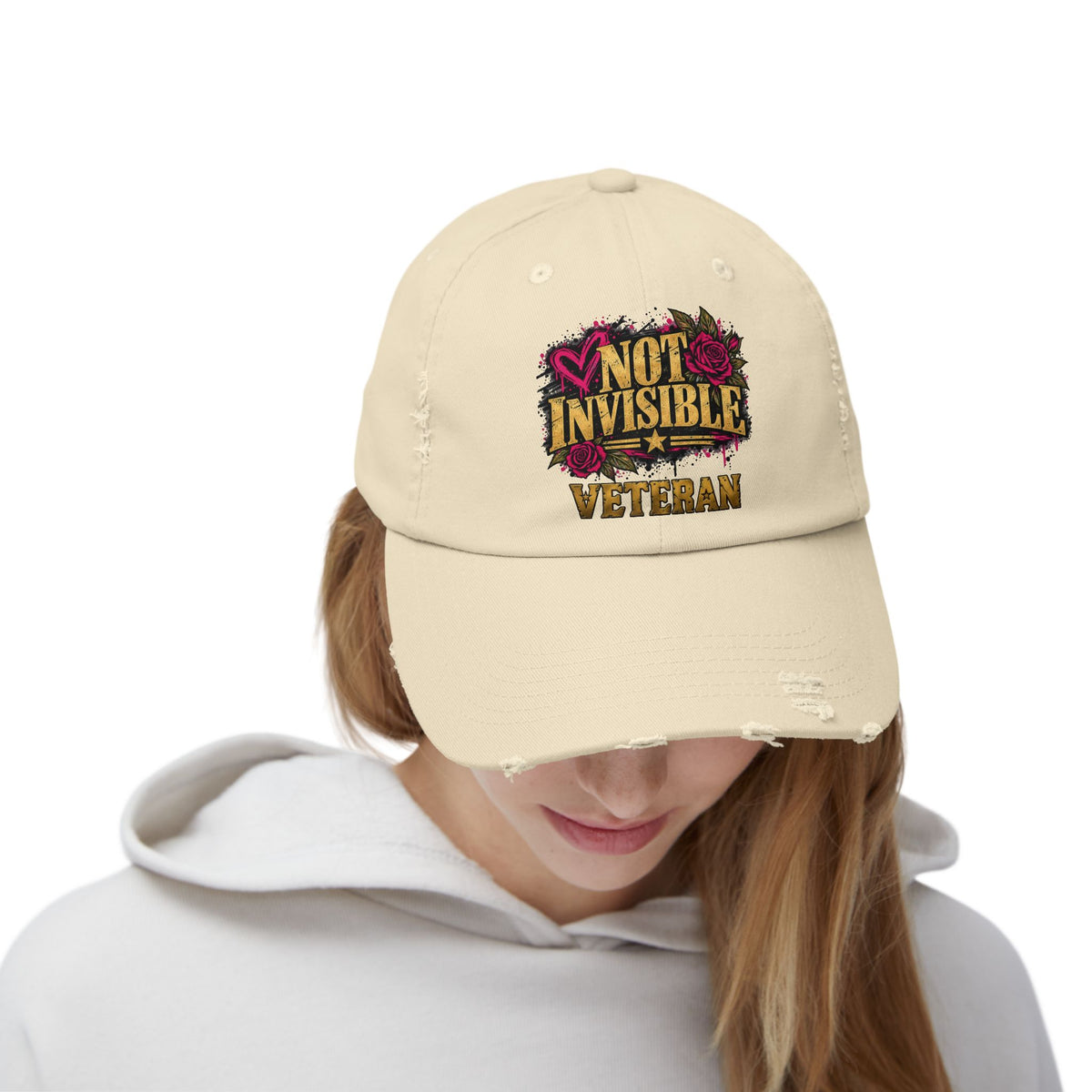 Not Invisible | Distressed Rebellion Veteran Cap