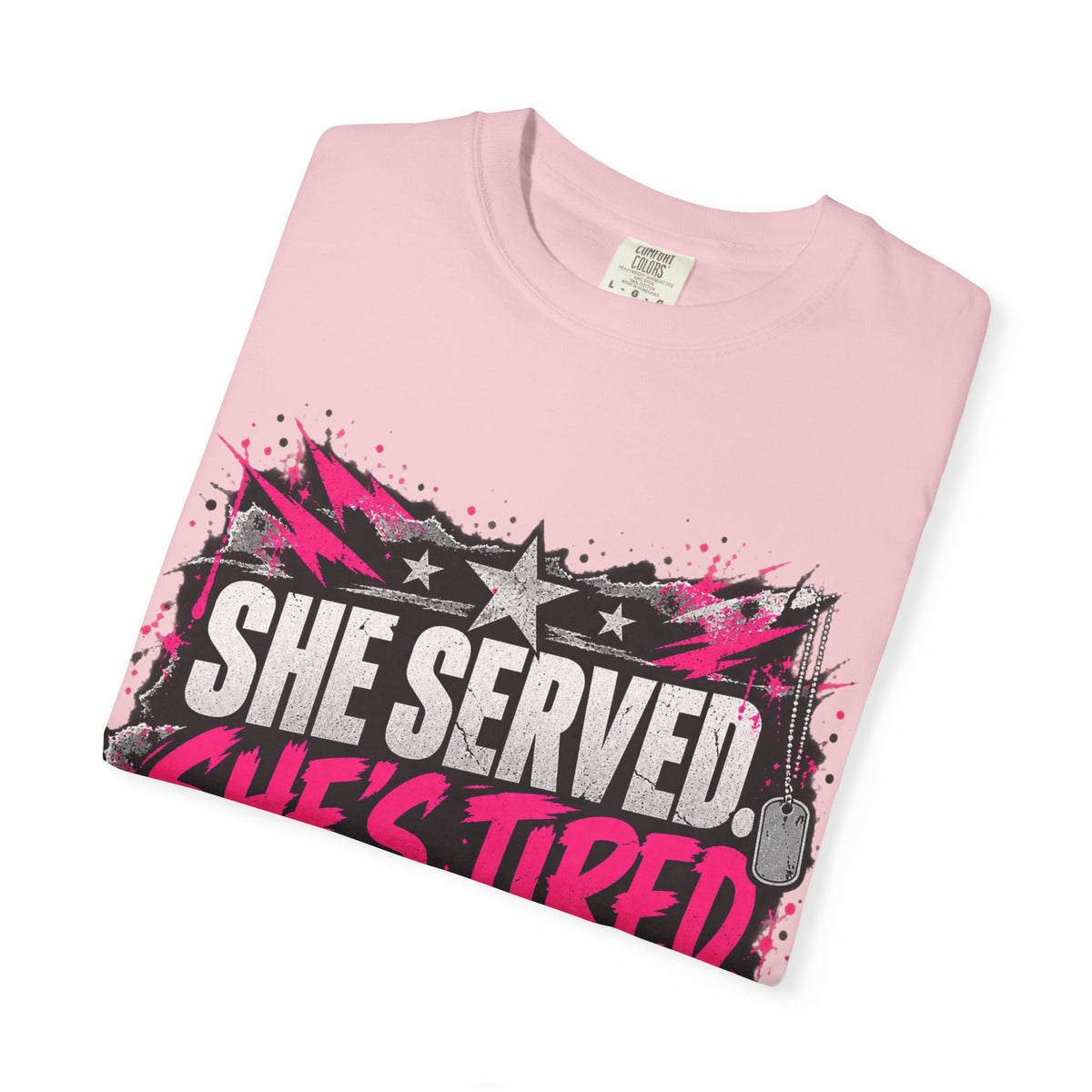 She Served. She's Tired. | Women Veteran Tee