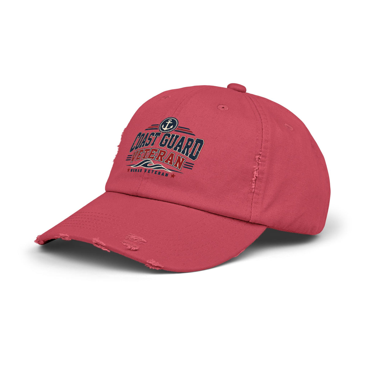 Coast Guard Veteran | Distressed Women Veteran Cap