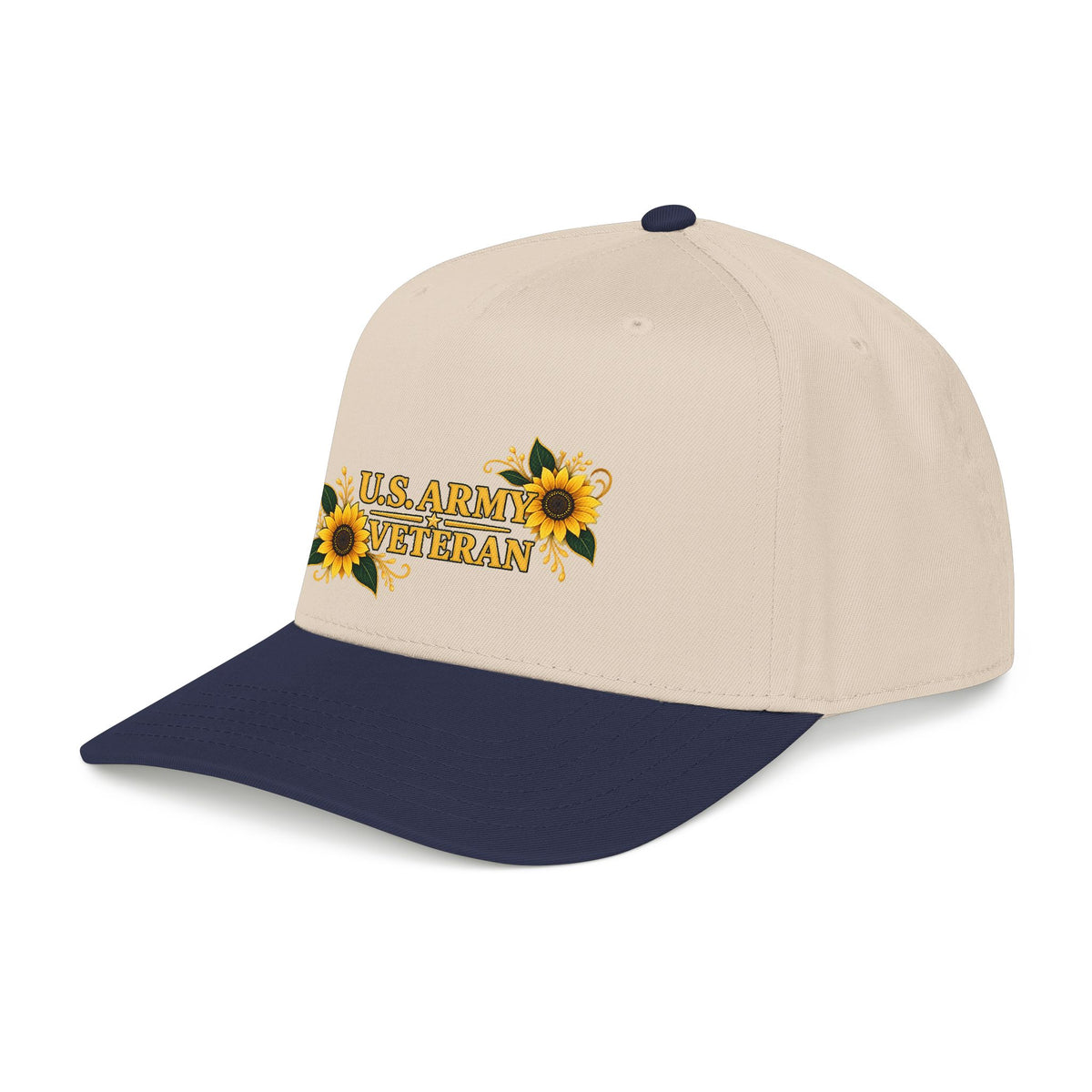 U.S. Army Veteran | Sunflower Mid-Profile Cap